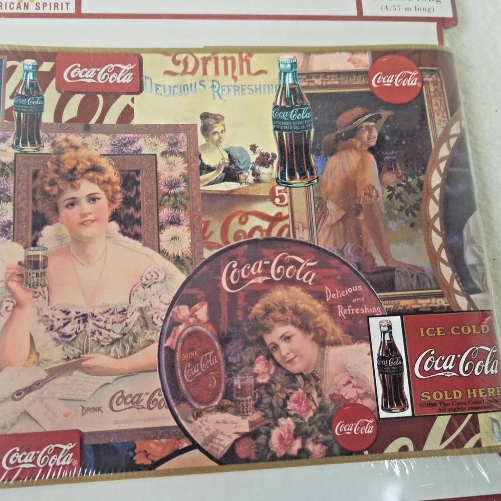 Coca Cola Restore & Restyle American Spirit 15'x3 Decorative Wall‎ Border. NEW